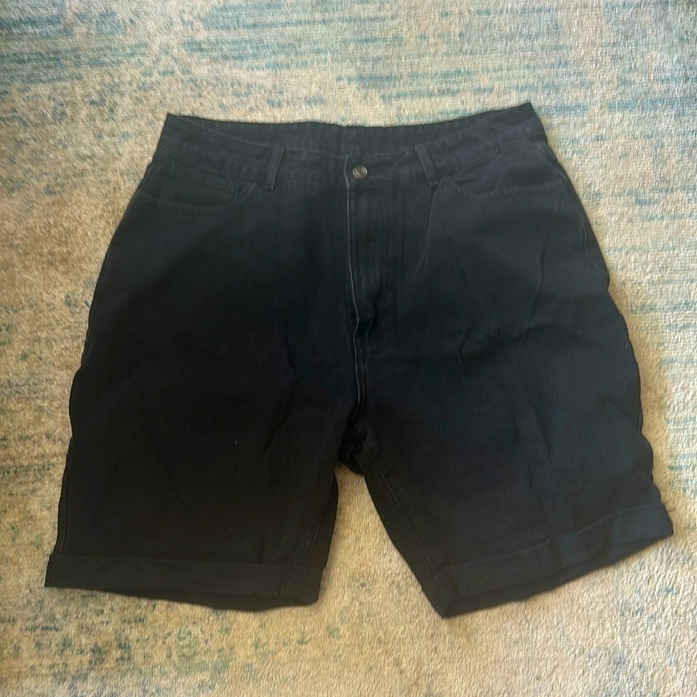 Black Jean Shorts